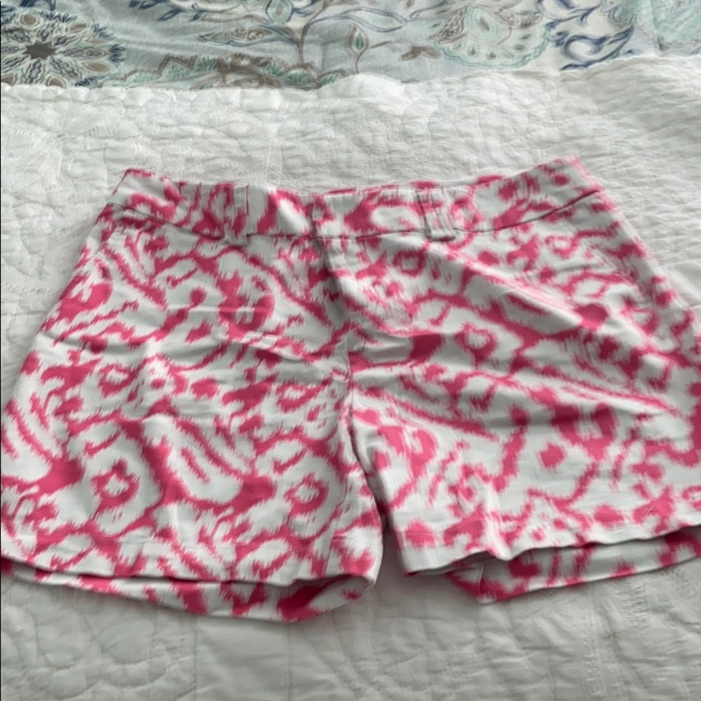 Pink and white shorts